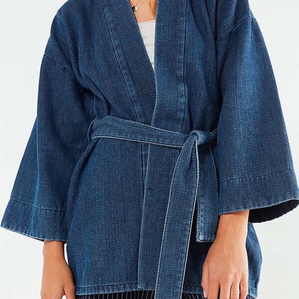 Urban Outfitters BDG Denim Textured Kimono Jacket